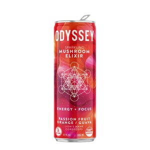 2-Pack ODYSSEY Sparkling Functional Energy Drink, Passion Fruit Guava 12 Fl Oz Can