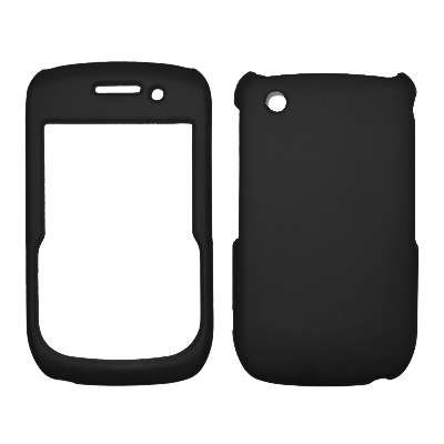 Premium Black Rubberized Snap-on Cover Hard Case Cell Phone Protector for Blackberry Curve 8530 [Accessory Export Packaging] thumbnail