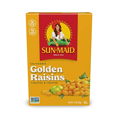 Sun-Maid California Dried Golden Raisins, No Added Sugar, Naturally Sweet Dried Fruit, 15 Ounce (3) thumbnail