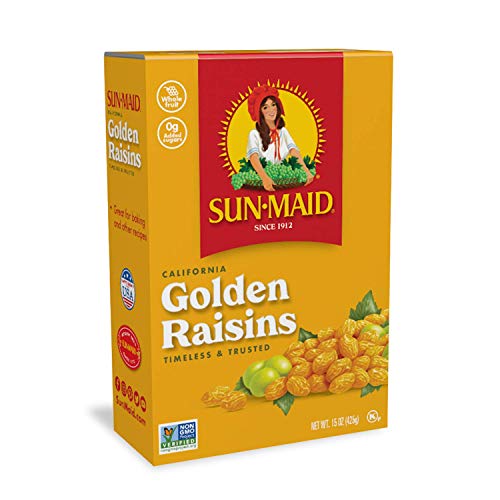 Sun-Maid California Dried Golden Raisins, No Added Sugar, Naturally Sweet Dried Fruit, 15 Ounce (3) thumbnail