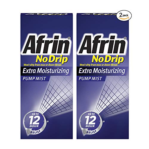 Afrin Nasal Spray - Extra Moisturizing No Drip - 0.5 Oz - Twin Pack