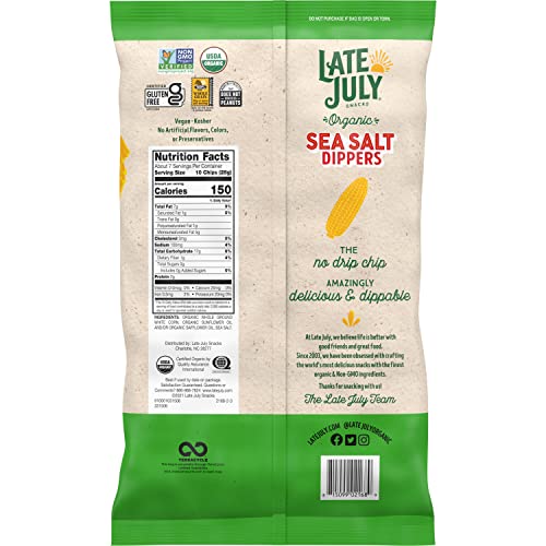 Late July Organic Sea Salt Dippers Tortilla Chips - 7.4oz thumbnail
