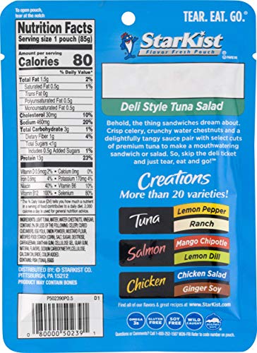 StarKist Ready-to-Eat Tuna Salad, Original Deli Style, 3 Oz Pouch (Pack of 24) (Packaging May Vary) thumbnail