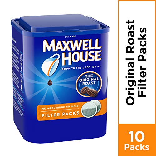 Maxwell House Original Medium Roast Ground Coffee Filter Packs (10 Filter Packs) thumbnail