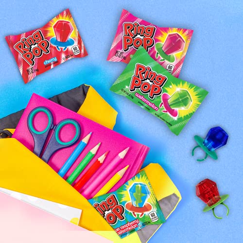Ring Pop Individually Wrapped Back to School Bulk Lollipop Variety Party Pack – 20 Count Lollipop Suckers W/ Assorted Flavors - Fun Candy/Supplies F thumbnail