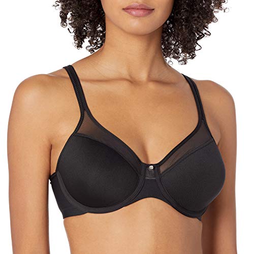 Bali Women's One Smooth U Ultra Light Illusion Neckline Underwire Bra, Black,38C