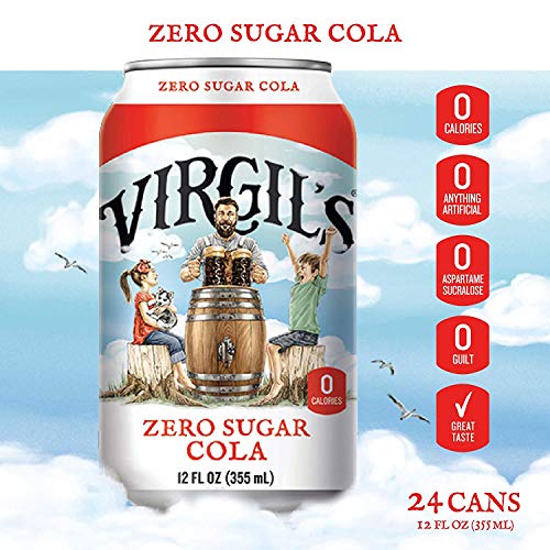 Virgil’s, Zero Sugar Cola, Great Tasting Zero Calorie Keto Friendly Soda (12- 12oz Cans) thumbnail