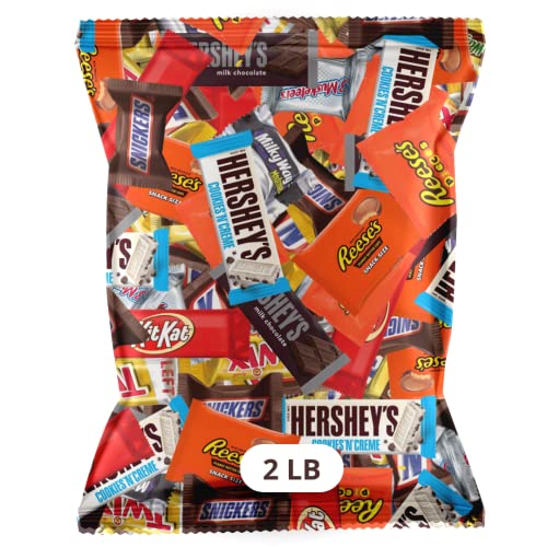 Assorted Bulk Chocolate Mix - Snickers, Reese's Pieces, Kit Kat, Milky Way, Twix, 3 Musketeers, Hershey's & More! (2 LB) by Candy Market (2 LB)