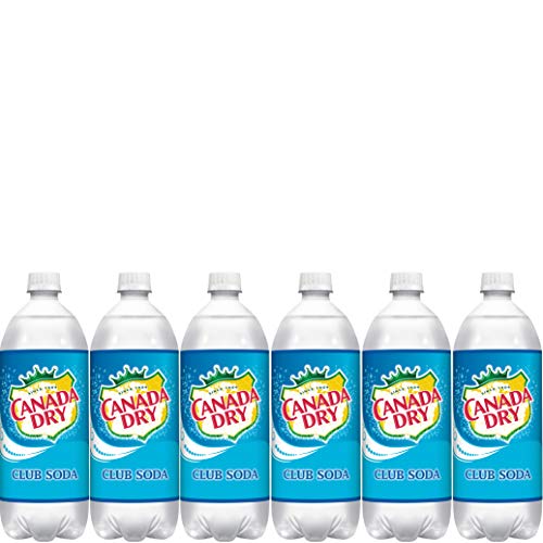 Canada Dry Club Soda, Sparkling Seltzer Water, 33.8oz Bottle (Pack of 6, Total of 202.8 FL Oz)