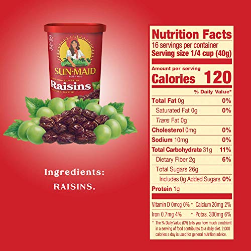 Sun Maid Natural California Raisins (22.58 Ounce , Pack of 4) thumbnail