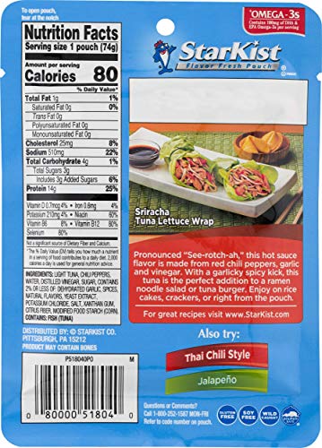 StarKist Tuna Creations BOLD, Sriracha, 2.6 Oz, Pack of 24 thumbnail