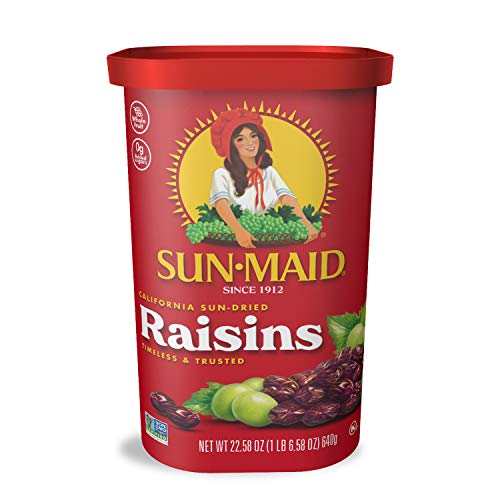Sun-Maid Natural California Raisins, Whole Fruit, Non-GMO, Kosher, 22.58 Oz (Pack of 2)