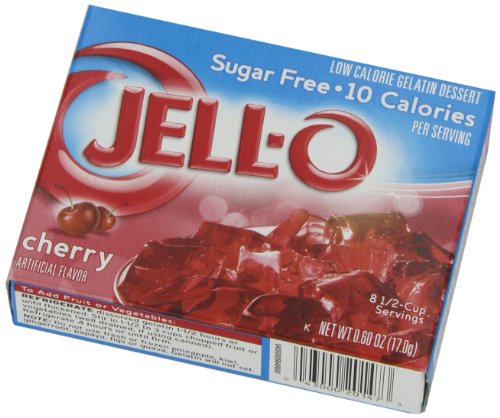 Jell-O Sugar-Free Cherry Gelatin Mix 0.6 Ounce Box (Pack of 6) thumbnail
