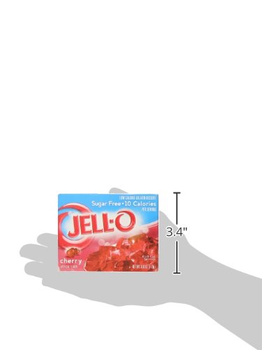 Jell-O Sugar-Free Cherry Gelatin Mix 0.6 Ounce Box (Pack of 6) thumbnail