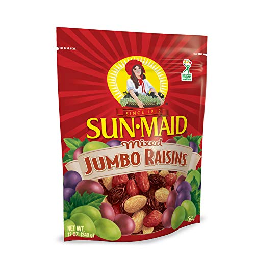 Sun-Maid Mixed Jumbo Raisins, Large Raisin Medley Includes Golden Raisins and Red Flame Raisins (12 Ounce , Pack of 3) thumbnail