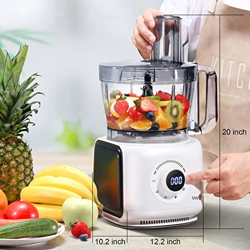 MAGICCOS 14-Cup 1000W Digital Food-Processors - FP416A XL Size Big Bowl Food Processor, 7 Speeds, Cheese Grating, Meat Chopping, Shredding and Slicing thumbnail