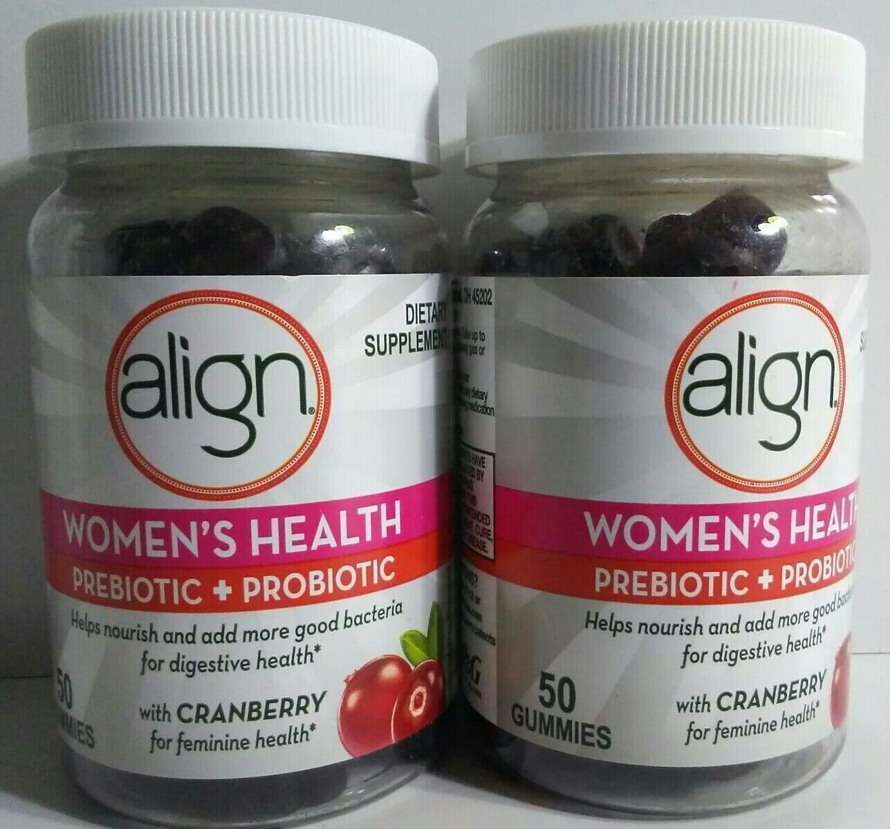 Diet info for Align Women's Health Prebiotic + Probiotic Cranberry