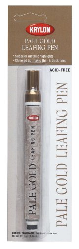 Krylon 9905 Metallic Leafing Pens 1/3-Ounce, Pale Gold Finish