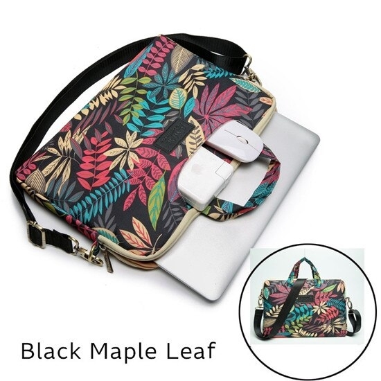 Kinmac Brand Messenger Handbag Laptop Bag 13,14,15.6 Inch,Waterproof Man Lady Women Case for MacBook Air Pro Notebook DropShip - Blue Rose, 15.6 Inch thumbnail