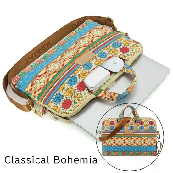 Kinmac Brand Messenger Handbag Laptop Bag 13,14,15.6 Inch,Waterproof Man Lady Women Case for MacBook Air Pro Notebook DropShip - Classical Bohemia,