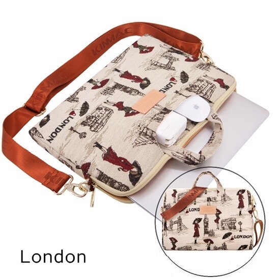 Kinmac Brand Messenger Handbag Laptop Bag 13,14,15.6 Inch,Waterproof Man Lady Women Case for MacBook Air Pro Notebook DropShip - London, 14 Inch