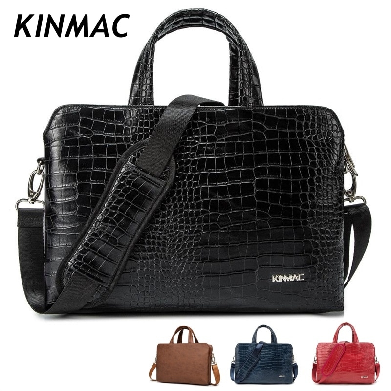 Kinmac Brand Laptop Bag 13,14,15,15.6 Inch,Messenger Handbag Shockproof Man Lady Leather Case for MacBook Notebook PC Dropship - Pu Leather Brown, 14 thumbnail