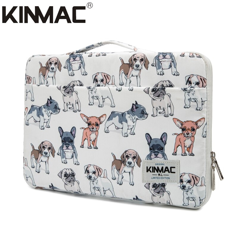 Brand Kinmac Laptop Bag 12,13,14,15,15.6 Inch,Women Man Handbag Case for MacBook Air Pro M1 Notebook PC Briefcase Dropship KC124 - Cartoon Dog 04,