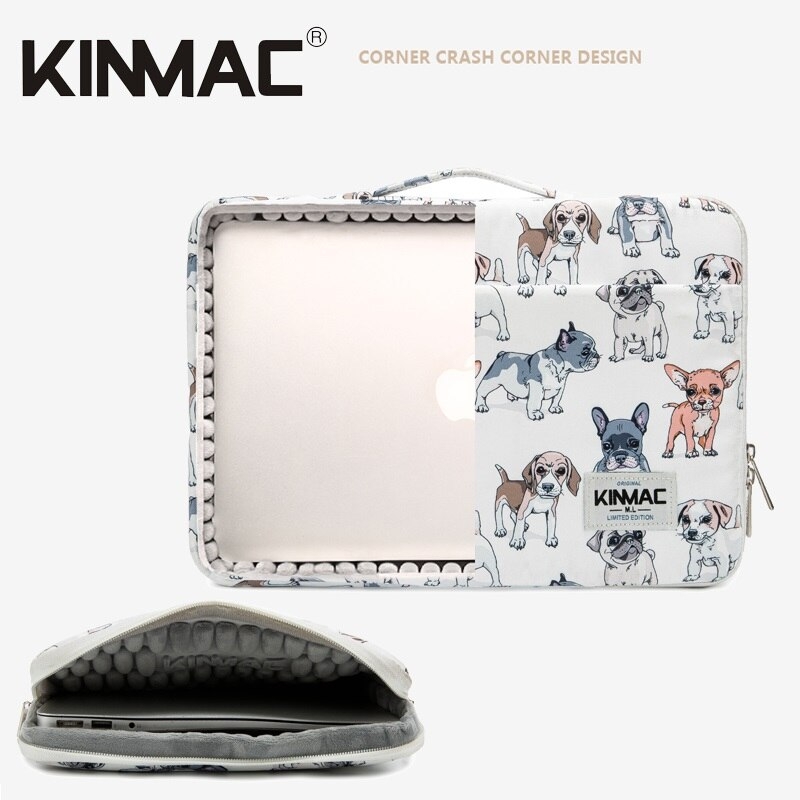 Brand Kinmac Laptop Bag 12,13,14,15,15.6 Inch,Women Man Handbag Case for MacBook Air Pro M1 Notebook PC Briefcase Dropship KC124 - Cartoon Dog 04, thumbnail
