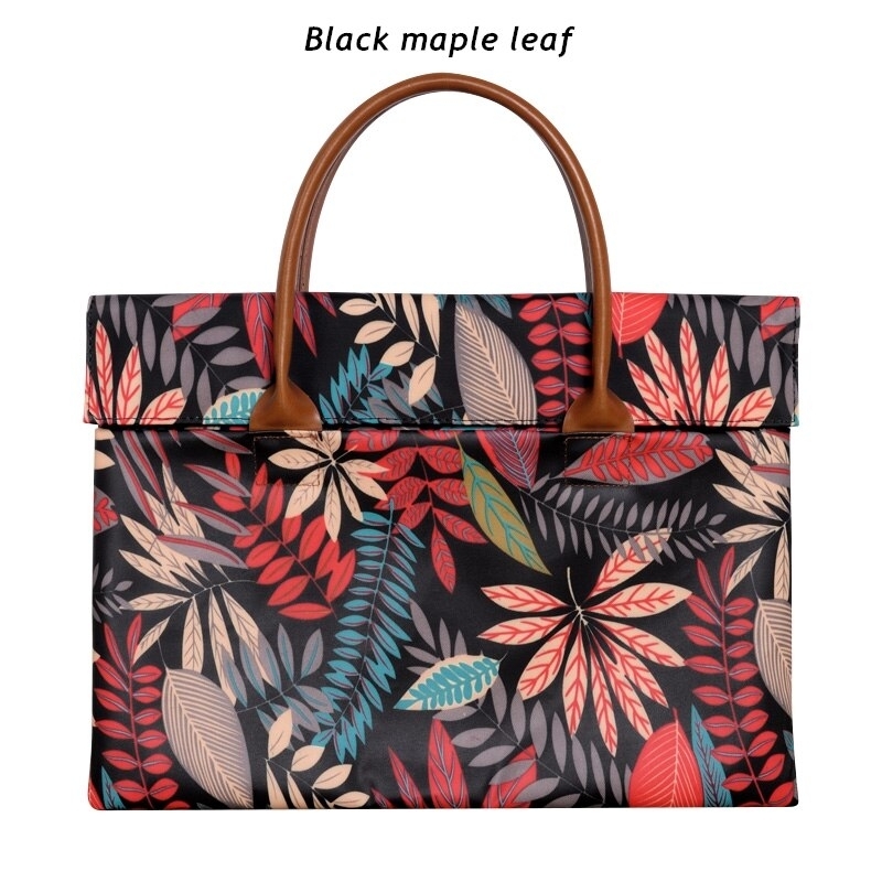 Brand Handbag Laptop Bag 11,12,13,14,15.6 Inch,Lady Women Man Sleeve Case for MacBook Air Pro M1 Notebook Compute PC Dropship - Black Maple Leaf,