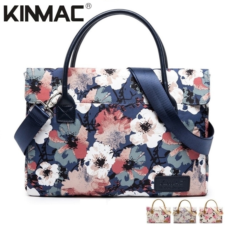 Kinmac Brand Messenger Laptop Bag 13,14,15,15.6 Inch, Lady Women Man Shoulder Handbag Case for MacBook Notebook Air Pro Dropship - Blue Forest, 15.6
