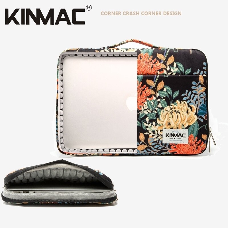 Brand Kinmac Laptop Bag 12,13,14,15,15.6 Inch,Women Man Handbag Case for MacBook Air Pro M1 Notebook PC Briefcase Dropship KC122 - Yellow thumbnail