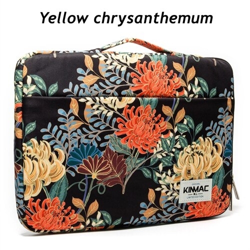 Brand Kinmac Laptop Bag 12,13,14,15,15.6 Inch,Women Man Handbag Case for MacBook Air Pro M1 Notebook PC Briefcase Dropship KC122 - Yellow