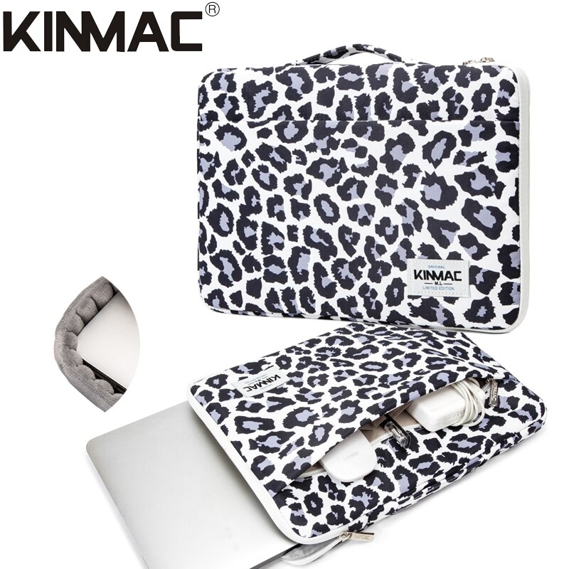 Brand Kinmac Laptop Bag 12,13,14,15,15.6 Inch,Leopard Lady Handbag Case for MacBook Air Pro M1 Compute PC Briefcase Dropship 063 - Purple Leopard, 12