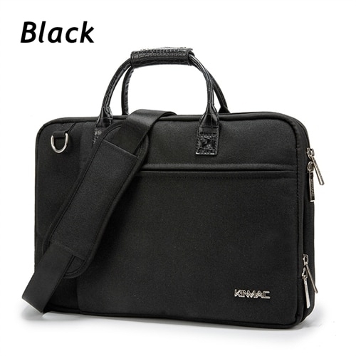 Kinmac Brand Laptop Bag 13,14,15.6 Inch,Messenger Handbag Shockproof Man Lady Women Computer Case for MacBook Notebook Dropship - Black, 13.3 Inch
