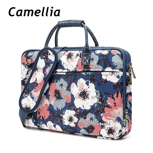 Kinmac Brand Laptop Bag 13,14,15.6 Inch,Messenger Handbag Shockproof Man Lady Women Computer Case for MacBook Notebook Dropship - Camellia, 15.6 Inch