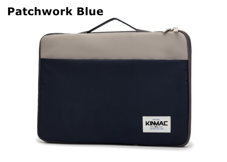 Kinmac Brand Laptop Bag 12,13,14,15,15.6 Inch,Patchwork Lady Man Handbag Case for MacBook Air Pro M1 13.3,Briefcase PC Dropship - Dark Blue, 15.4 Inch