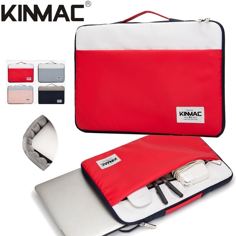 Kinmac Brand Laptop Bag 12,13,14,15,15.6 Inch,Patchwork Lady Man Handbag Case for MacBook Air Pro M1 13.3,Briefcase PC Dropship - Dark Blue, for thumbnail
