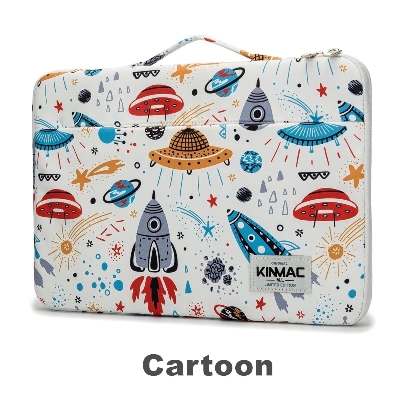 Shockproof Brand Kinmac Laptop Bag 12,13,14,15.6 Inch,Waterproof Lady Man Sleeve Case for MacBook Air Pro M1 Handbag PC Dropship - Cartoon, 15.4 Inch