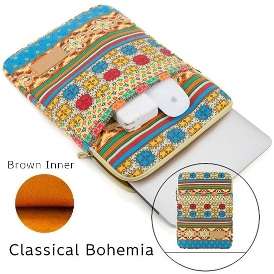 Kinmac Brand Laptop Bag 12,13,14,15.6 Inch,Shockproof Lady Man Sleeve Case for MacBook Air Pro M1 Computer PC Notebook,DropShip - Red Bohemia, 14 Inch thumbnail