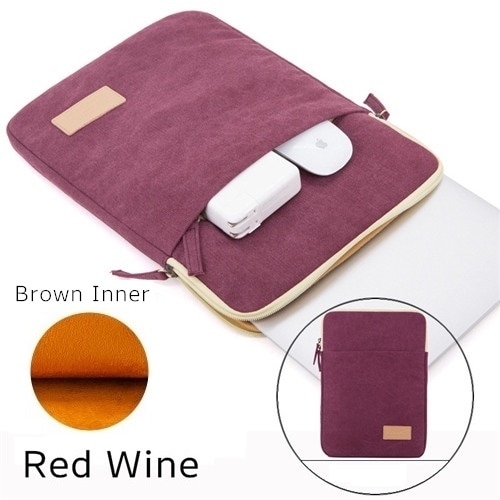 Kinmac Brand Laptop Bag 12,13,14,15.6 Inch,Shockproof Lady Man Sleeve Case for MacBook Air Pro M1 Computer PC Notebook,DropShip - Red Wine, 12 Inch
