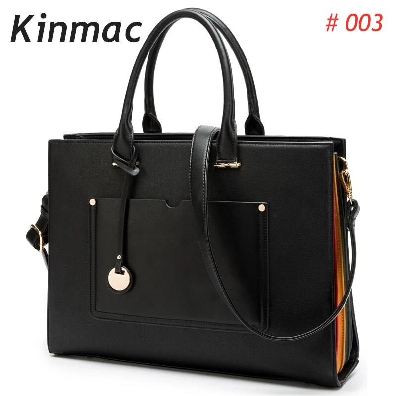 Lady Briefcase Kinmac Brand Handbag Messenger Laptop Bag 13.3 Inch,Shoulder Patchwork Women Case for MacBook Air Pro PC,Dropship - Nb001, 13.3-inch thumbnail