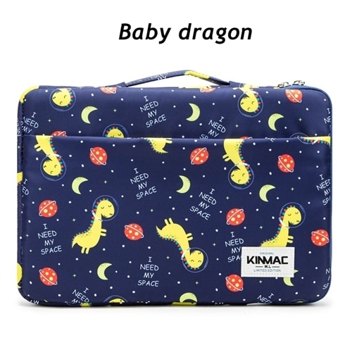 Brand Kinmac Laptop Bag 12,13,14,15.6 Inch Shockproof Lady Man Handbag Case for MacBook Air Pro M1 Women Briefcase PC Dropship - Black Peony, 12 Inch thumbnail