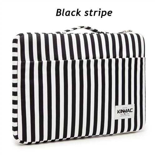 Brand Kinmac Laptop Bag 12,13,14,15.6 Inch Shockproof Lady Man Handbag Case for MacBook Air Pro M1 Women Briefcase PC Dropship - Black Stripe, 14 Inch