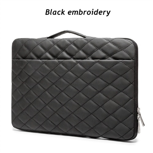 Brand Kinmac Laptop Bag 12,13,14,15.6 Inch Shockproof Lady Man Handbag Case for MacBook Air Pro M1 Women Briefcase PC Dropship - White Embroidery, thumbnail