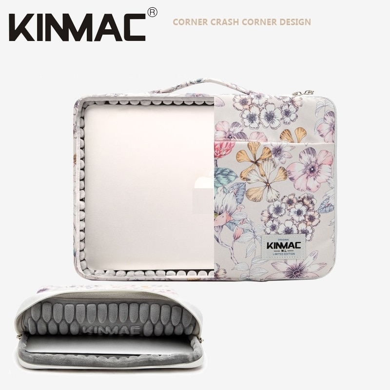 Brand Kinmac Laptop Bag 12,13,14,15,15.6 Inch,Flower Women Lady Man Handbag Case for MacBook Air Pro Compute Briefcase Dropship4 - Flower 04, for thumbnail