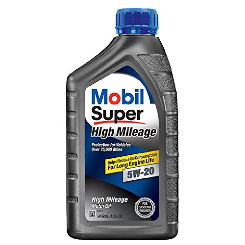 (6 Pack) Mobil Super 5w-20 High Mileage Motor Oil, 1 Qt.