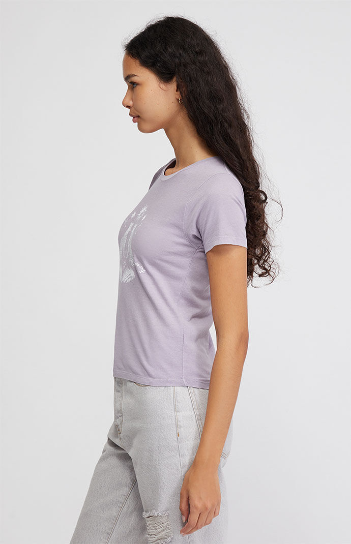 Golden Hour Womens Tiger Stars Baby T-Shirt - Purple Size Small thumbnail
