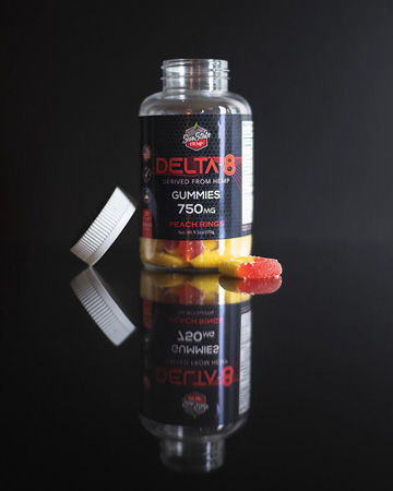 Delta 8 Gummy Peach Rings 30ct 750mg