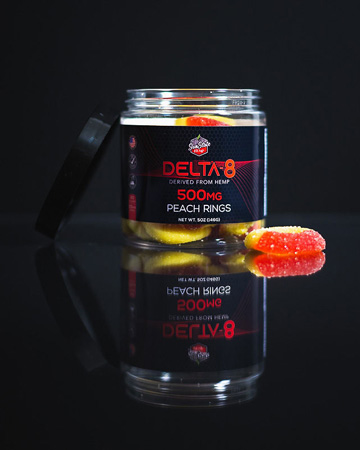 Delta 8 Classic Gummy Peach Rings 20pcs 500mg
