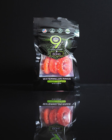 Delta 9 Gummy Watermelon Rings Grab N' Go Bag 6ct 60mg